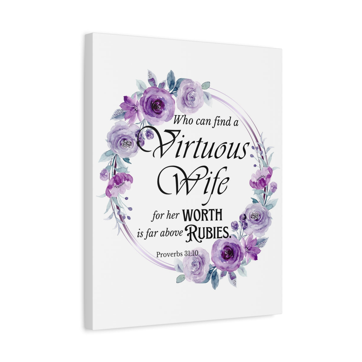 Scripture Walls Proverbs 31:10 A Virtuous Wife Bible Verse Canvas Christian Wall Art Ready to Hang Unframed-Express Your Love Gifts