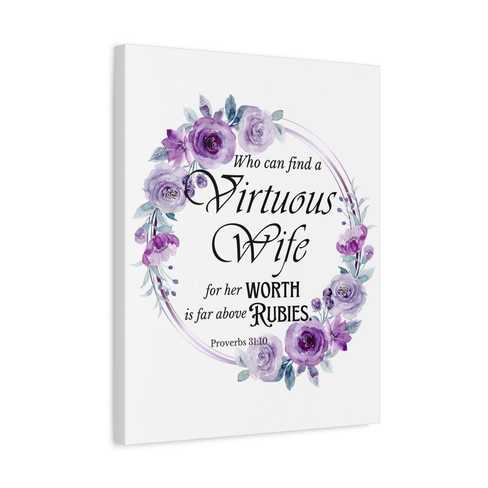 Scripture Walls Proverbs 31:10 A Virtuous Wife Bible Verse Canvas Christian Wall Art Ready to Hang Unframed-Express Your Love Gifts