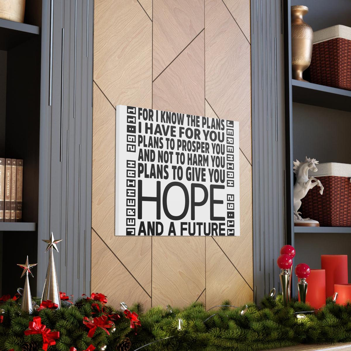 Scripture Walls Jeremiah 29:11 Hope and Future Bible Verse Canvas Christian Wall Art Ready to Hang Unframed-Express Your Love Gifts