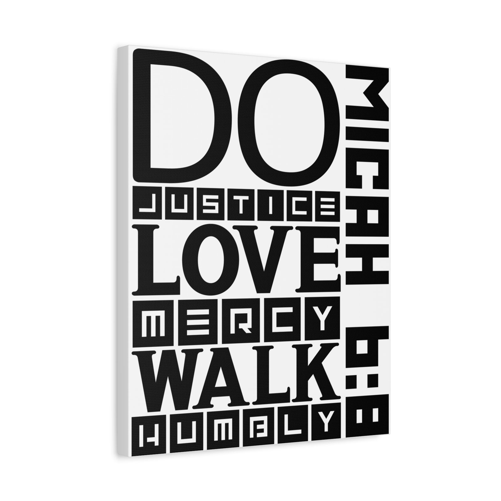 Scripture Walls Micah 6:8 DO Justice Bible Verse Canvas Christian Wall Art Ready to Hang Unframed-Express Your Love Gifts