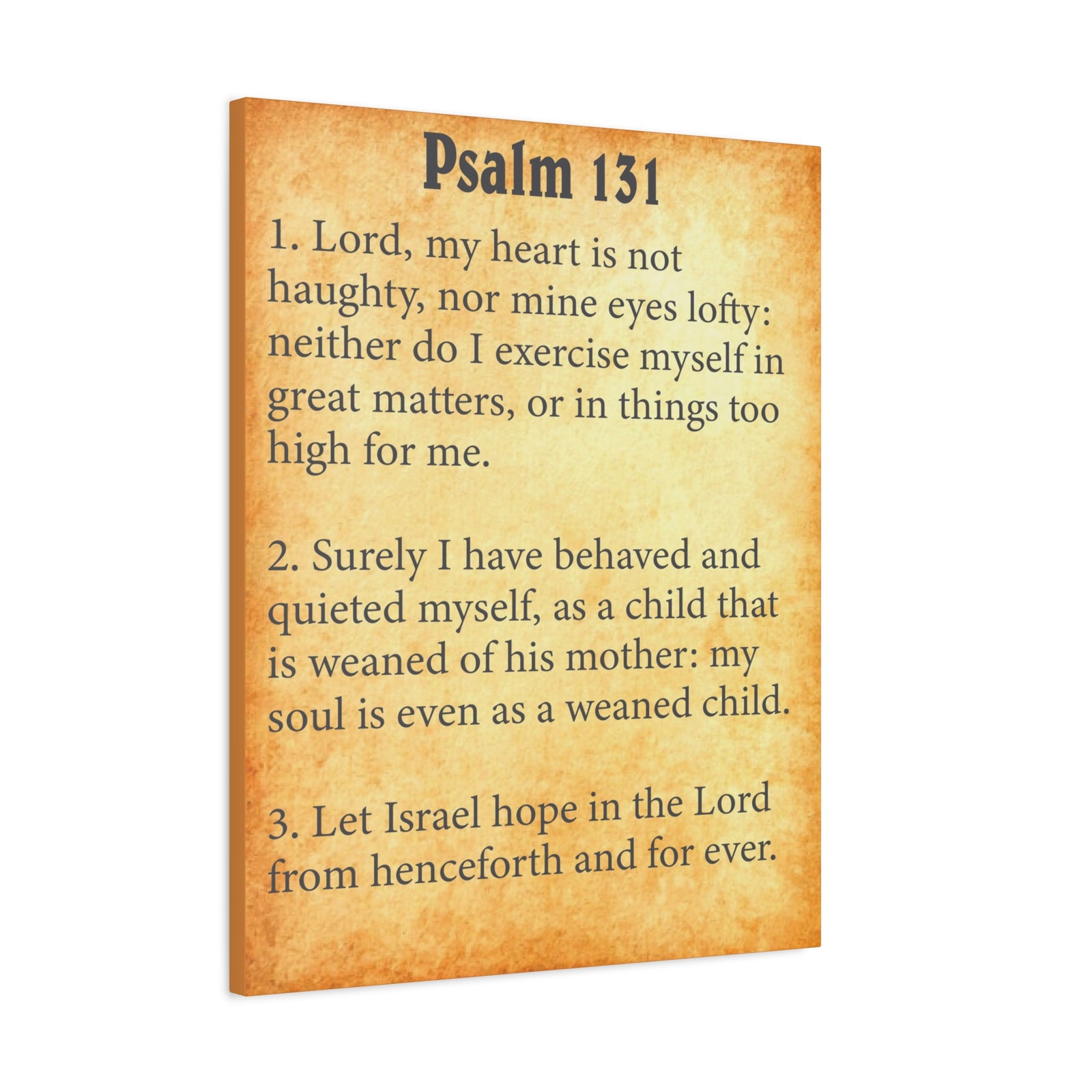 Scripture Walls Psalm 131 Gold Bible Chapter Canvas Christian Wall Art Ready to Hang-Express Your Love Gifts