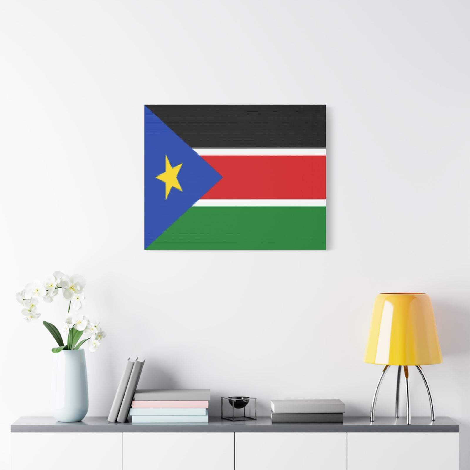 South Sudan Country Flag Canvas Vibrant Wall Art Unframed Home Decor-Express Your Love Gifts