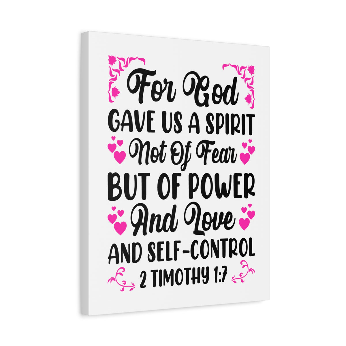 Scripture Canvas Gave Us A Spirit 2 Timothy 1:7 Christian Wall Art Bible Verse Print Ready to Hang-Express Your Love Gifts