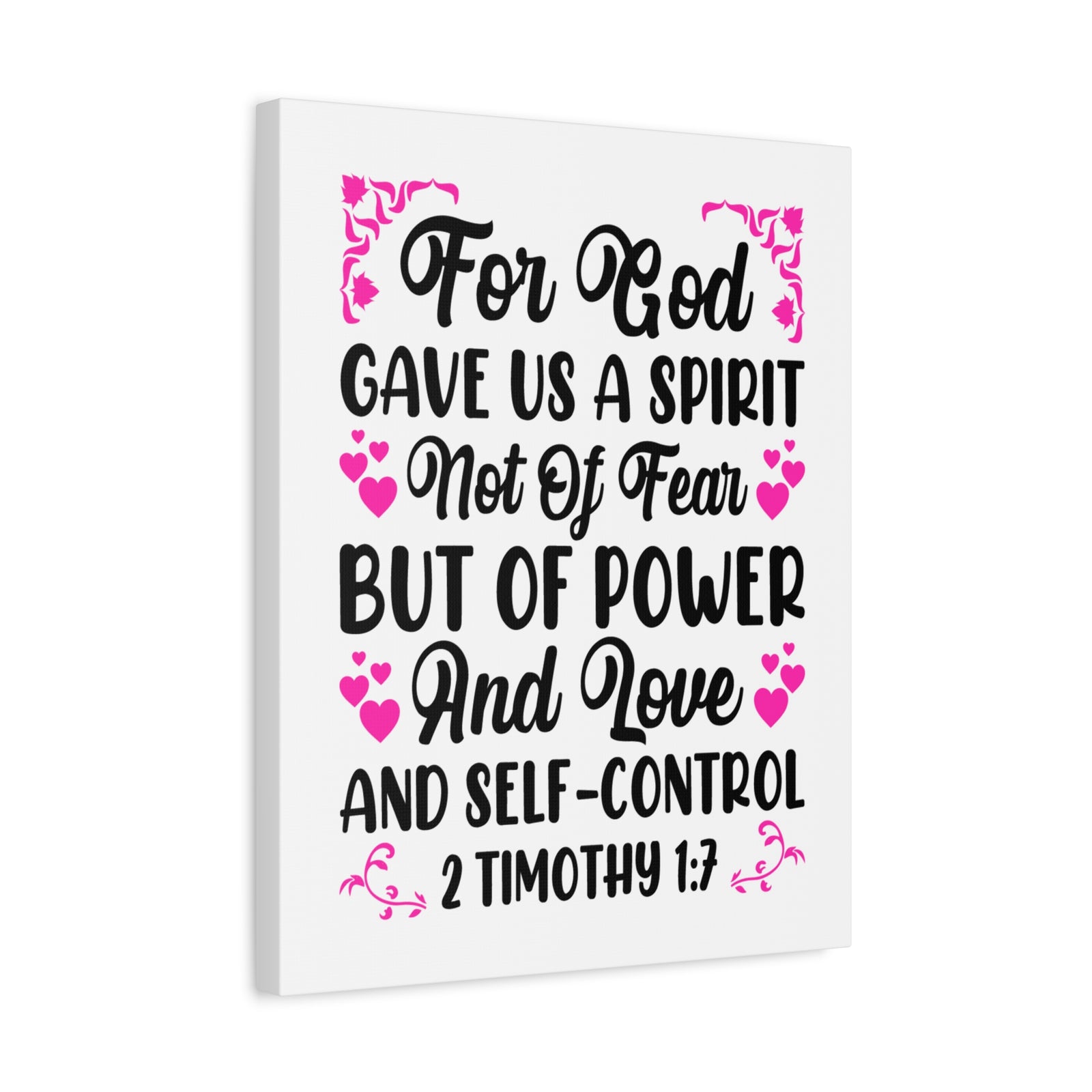 Scripture Canvas Gave Us A Spirit 2 Timothy 1:7 Christian Wall Art Bible Verse Print Ready to Hang-Express Your Love Gifts