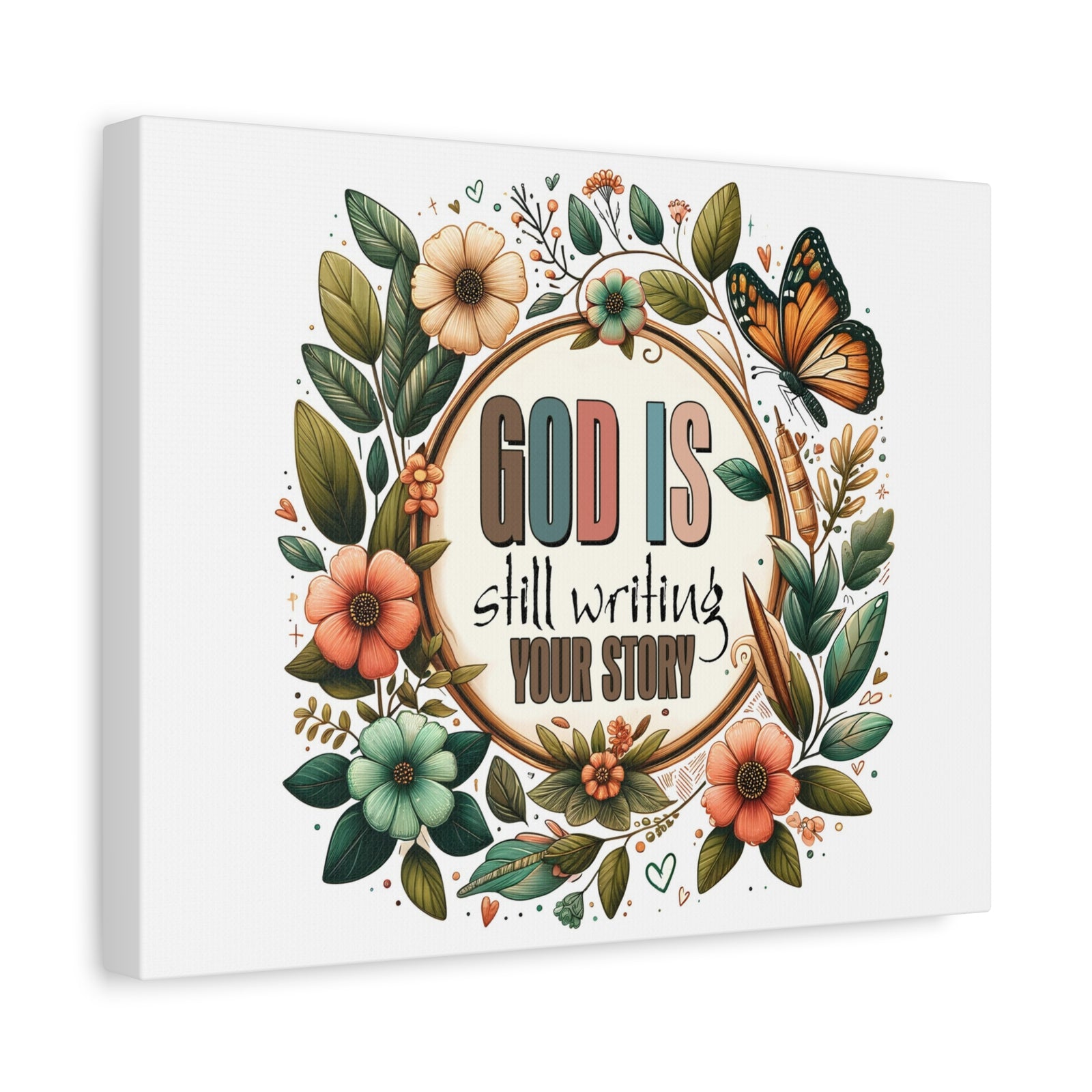 Scripture Walls God is Still Writing Bible Verse Canvas Christian Wall Art Ready to Hang Unframed-Express Your Love Gifts