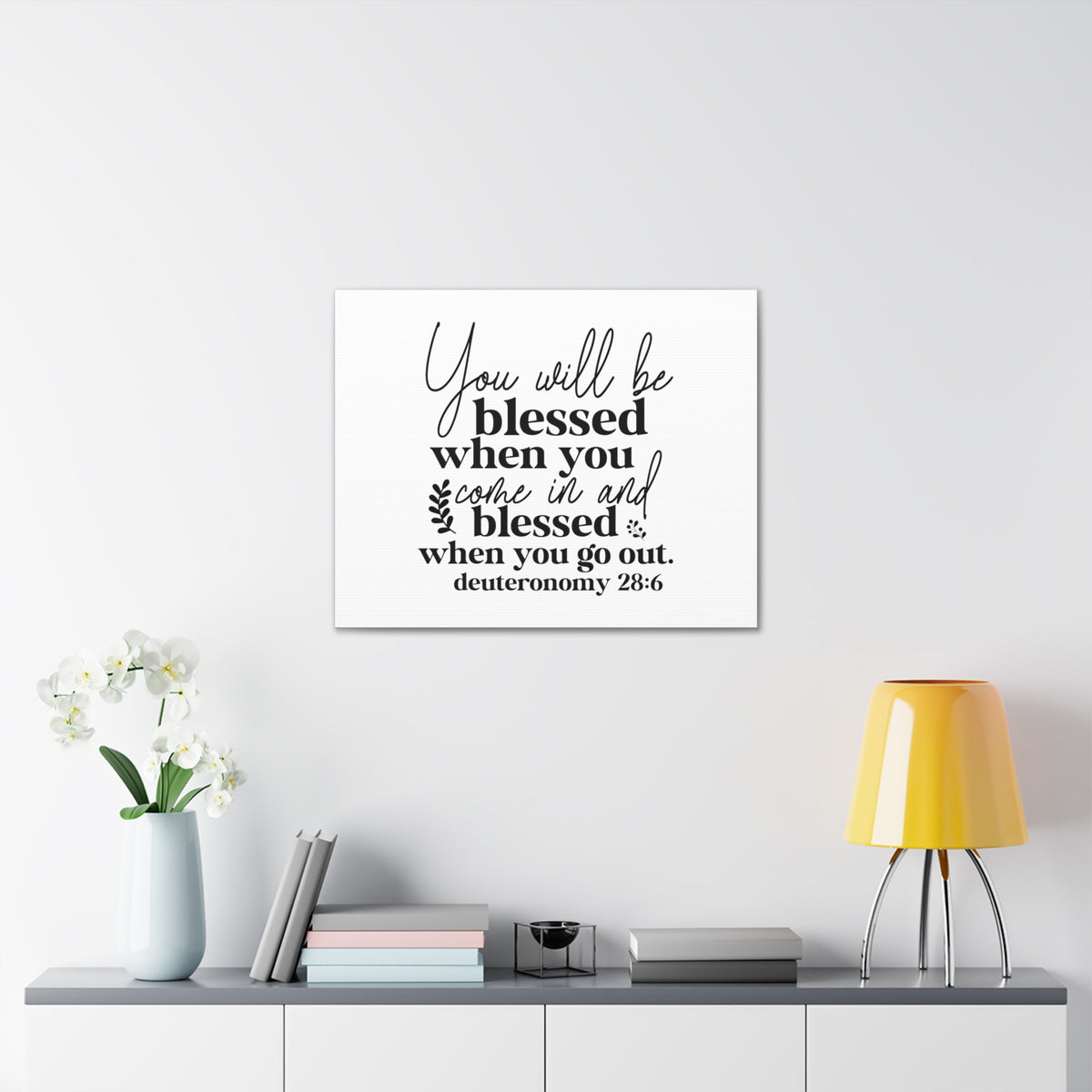 Scripture Walls Deuteronomy 28:6 You Will Be Blessed Bible Verse Canvas Christian Wall Art Ready to Hang Unframed-Express Your Love Gifts