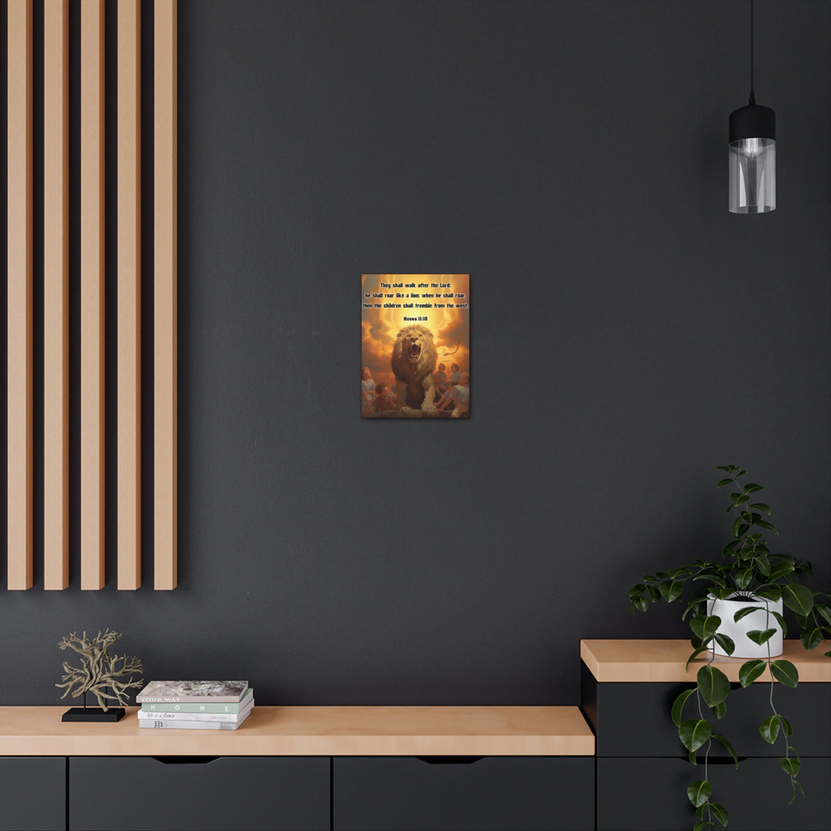 Scripture Walls They Shall Walk After the Lord Hosea 11:10 Christian Wall Art Print Ready to Hang Unframed-Express Your Love Gifts