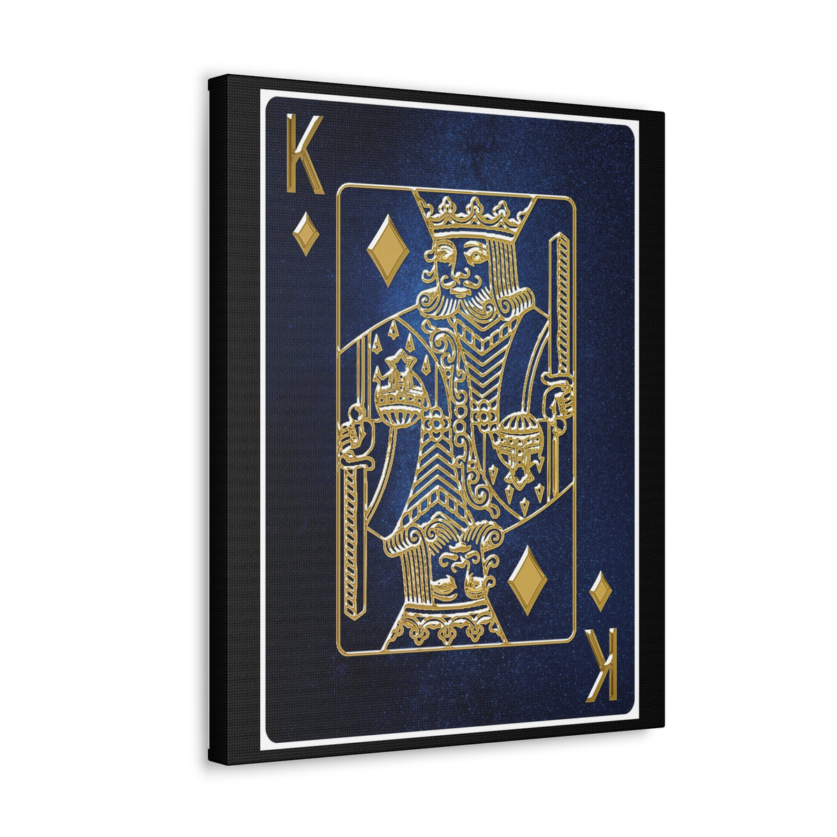 King Of Diamonds Space Background Playing Card Canvas Wall Art for Home Decor Ready-to-Hang-Express Your Love Gifts
