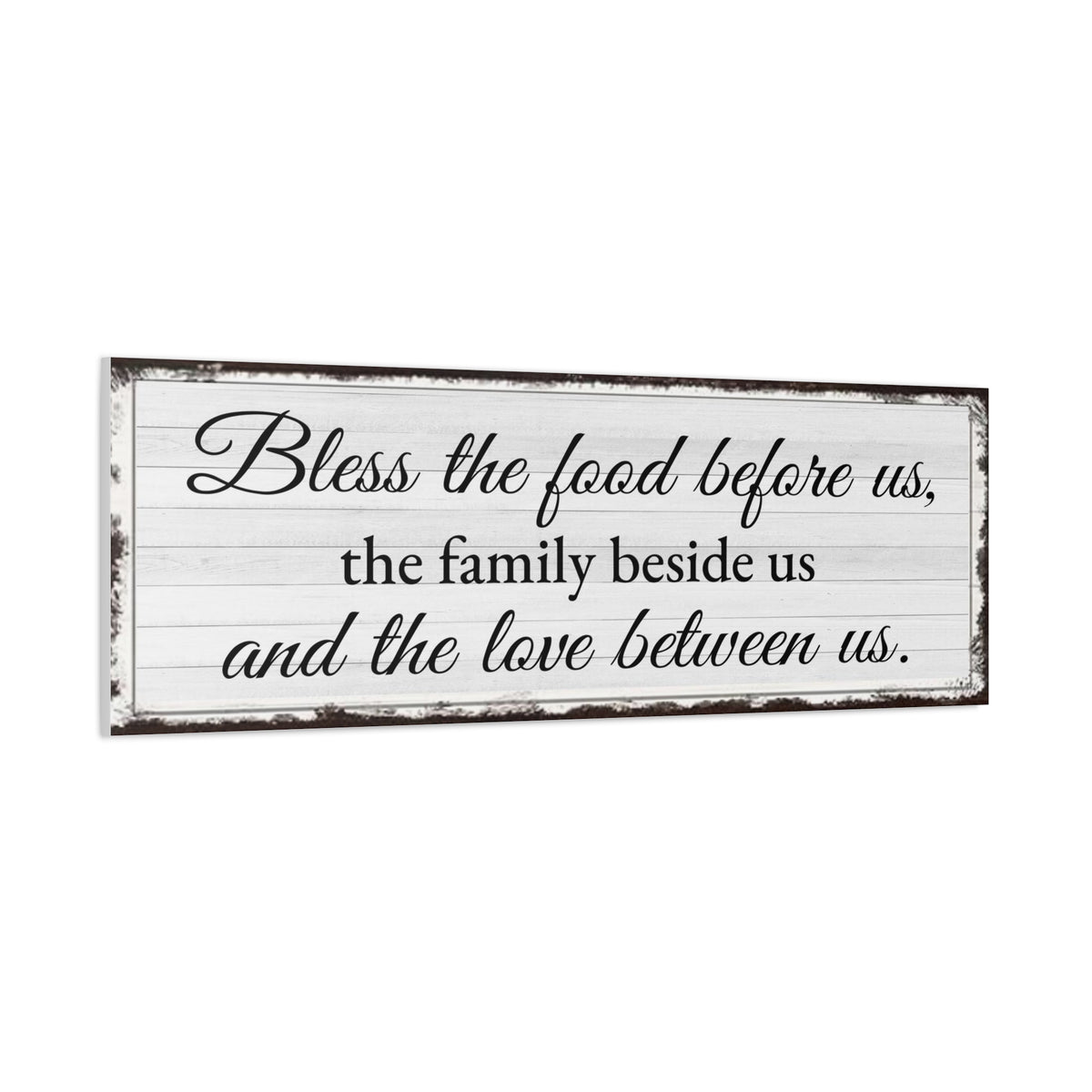 Scripture Walls Bless The Food White Bible Verse Canvas Christian Wall Art Ready to Hang Unframed-Express Your Love Gifts