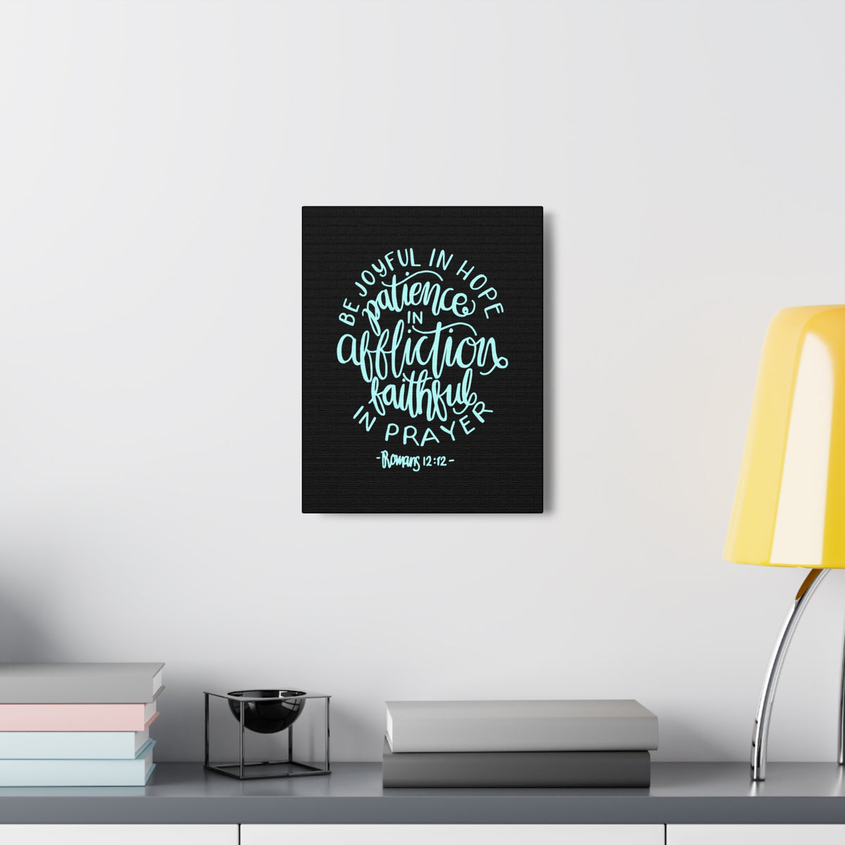 Scripture Canvas Be Joyful In Hope Romans 12:12 Christian Wall Art Bible Verse Print Ready To Hang-Express Your Love Gifts