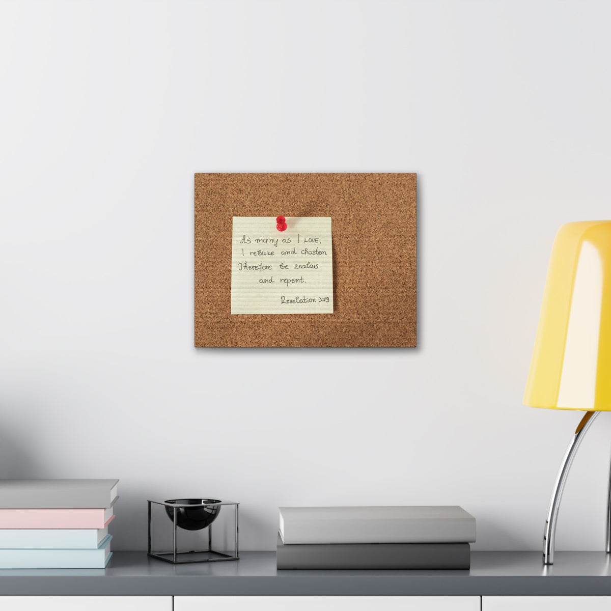 Scripture Walls Be Zealous And Repent Revelation 3:19 Bible Verse Canvas Christian Wall Art Ready to Hang-Express Your Love Gifts