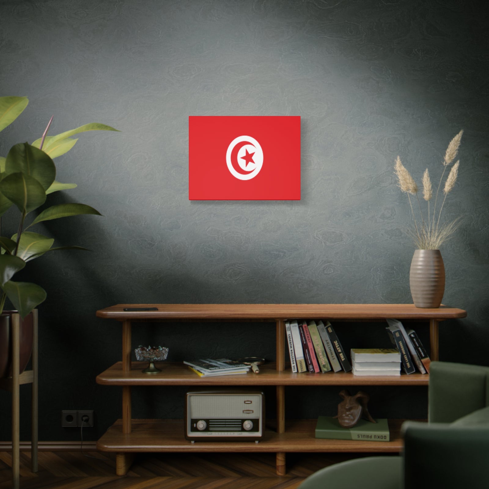 Tunisia Country Flag Canvas Vibrant Wall Art Unframed Home Decor-Express Your Love Gifts