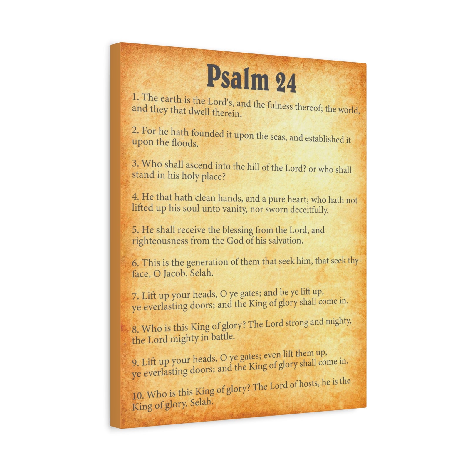 Scripture Walls Psalm 24 Gold Bible Chapter Canvas Christian Wall Art Ready to Hang-Express Your Love Gifts