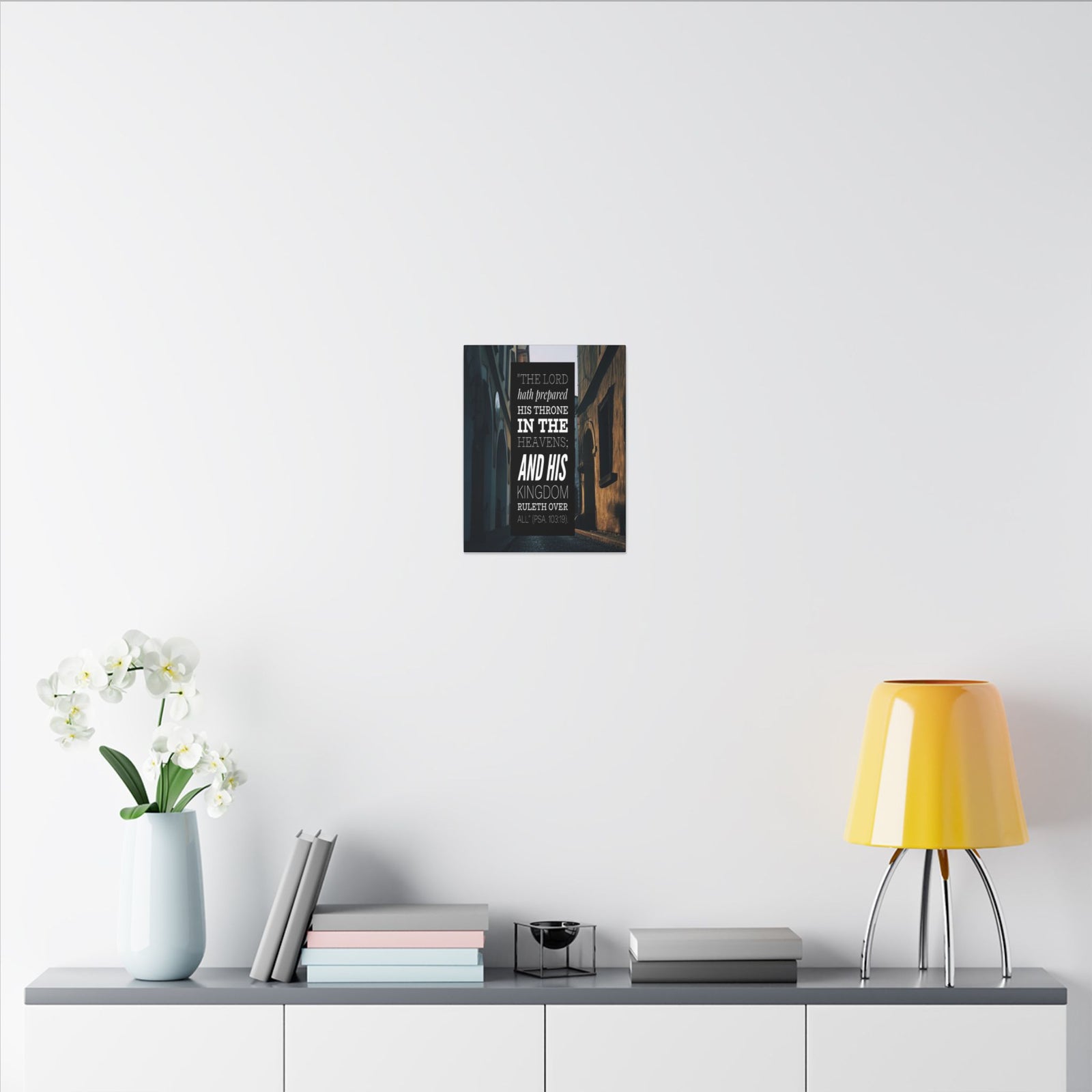 Scripture Walls And His Kingdom Psalm 103:19 Bible Verse Canvas Christian Wall Art Bible Verse Print Ready To Hang-Express Your Love Gifts