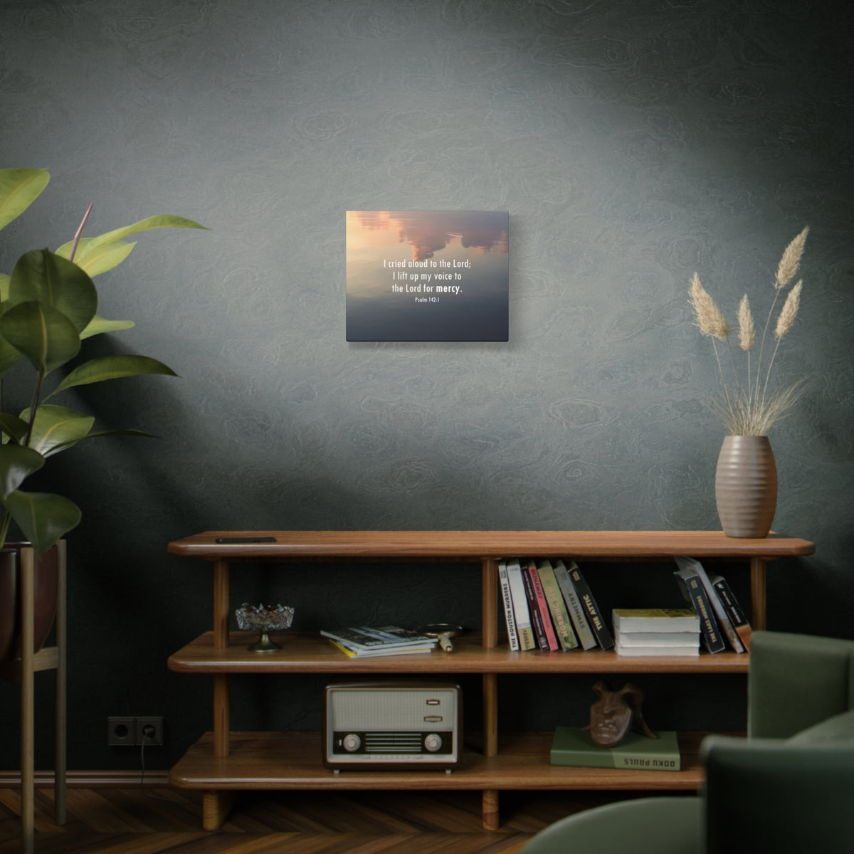 Scripture Walls The Lord Of Mercy Psalm 142:1 Bible Verse Canvas Christian Wall Art Ready to Hang-Express Your Love Gifts