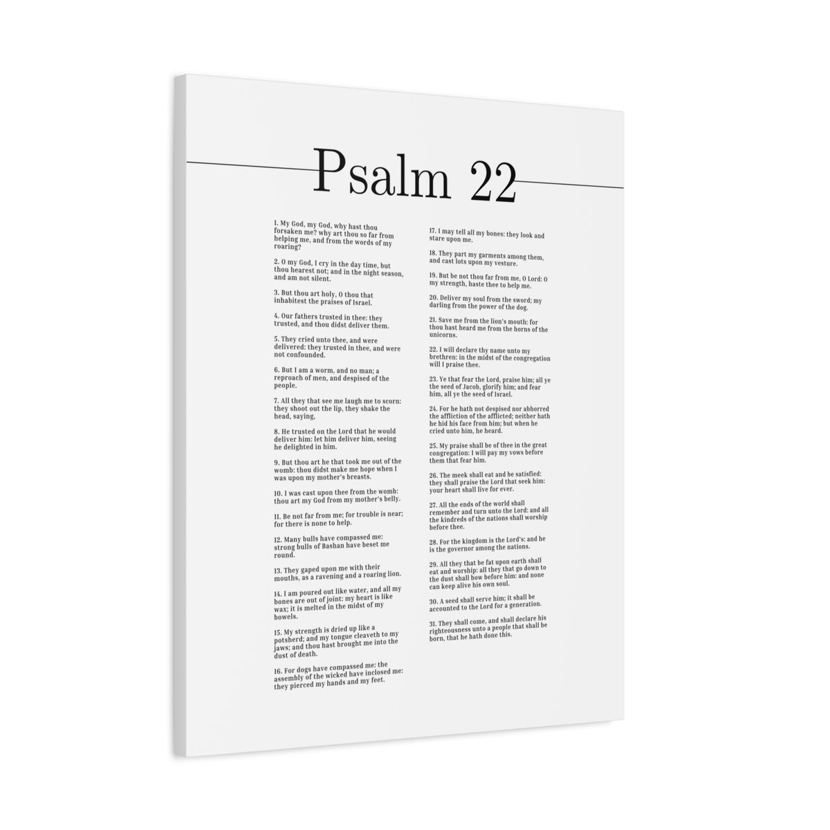 Scripture Canvas Glorify Him Psalm 22 Christian Wall Art Bible Verse Print Ready to Hang-Express Your Love Gifts