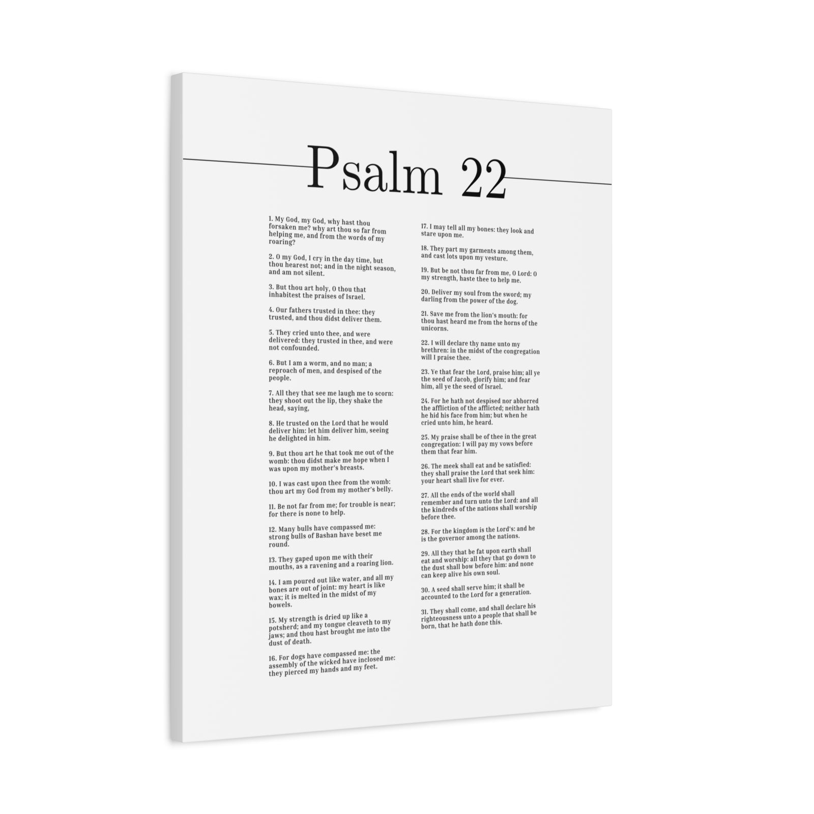 Scripture Canvas Glorify Him Psalm 22 Christian Wall Art Bible Verse Print Ready to Hang-Express Your Love Gifts