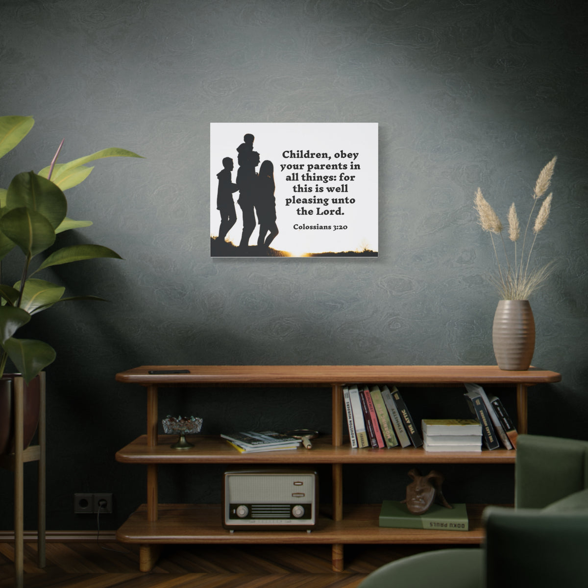 Scripture Walls Obey Your Parents Colossians 3:20 Bible Verse Canvas Christian Wall Art Ready to Hang-Express Your Love Gifts