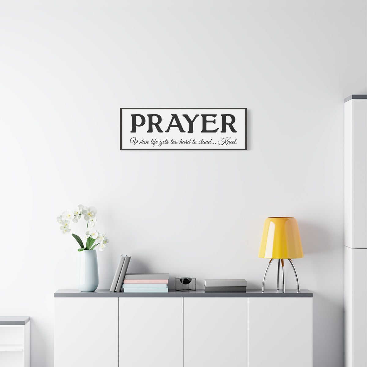 Scripture Walls Prayer White Bible Verse Canvas Christian Wall Art Ready to Hang Unframed-Express Your Love Gifts