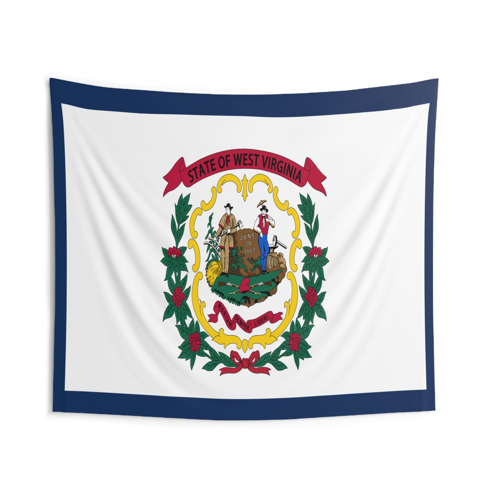 West Virginia State Flag Wall Hanging Tapestry-Express Your Love Gifts
