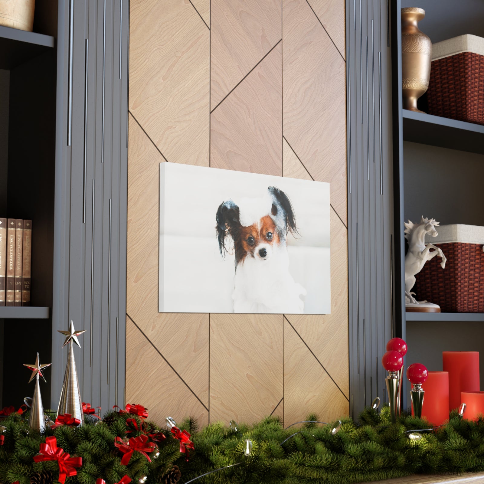 Cute Papillon Bath Canvas Wall Art for Home Decor Ready-to-Hang-Express Your Love Gifts