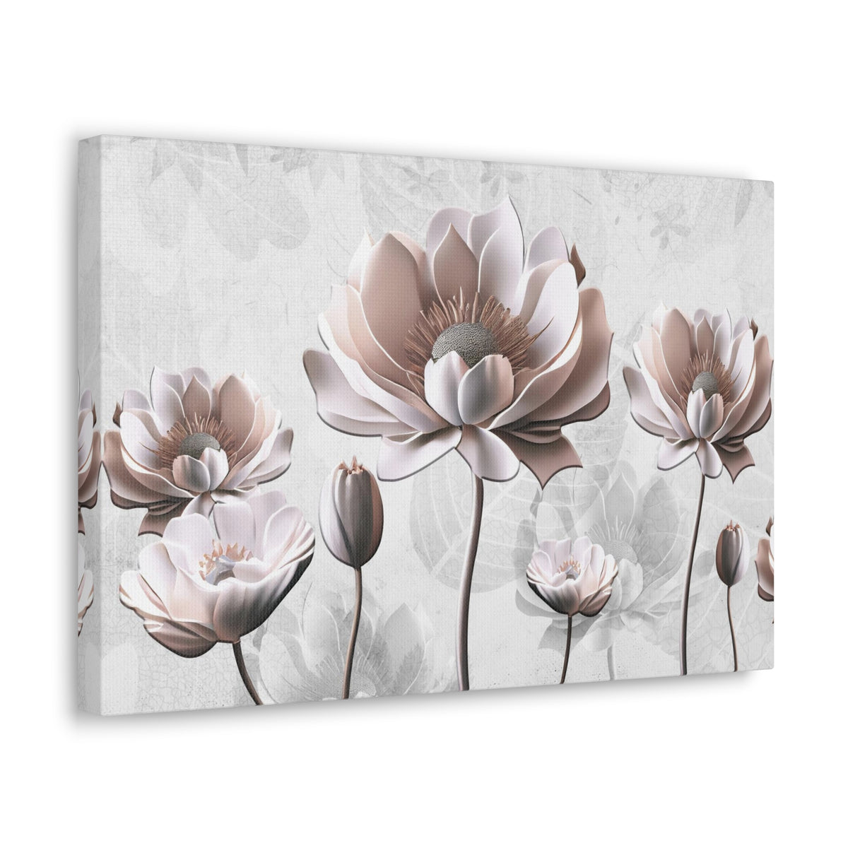 Simple Floral Painting 3D Flower Canvas Wall Art for Home Decor Ready-to-Hang-Express Your Love Gifts