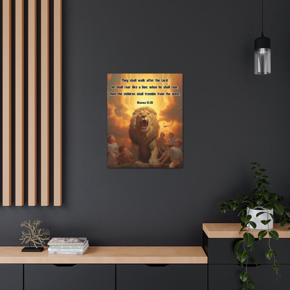 Scripture Walls They Shall Walk After the Lord Hosea 11:10 Christian Wall Art Print Ready to Hang Unframed-Express Your Love Gifts