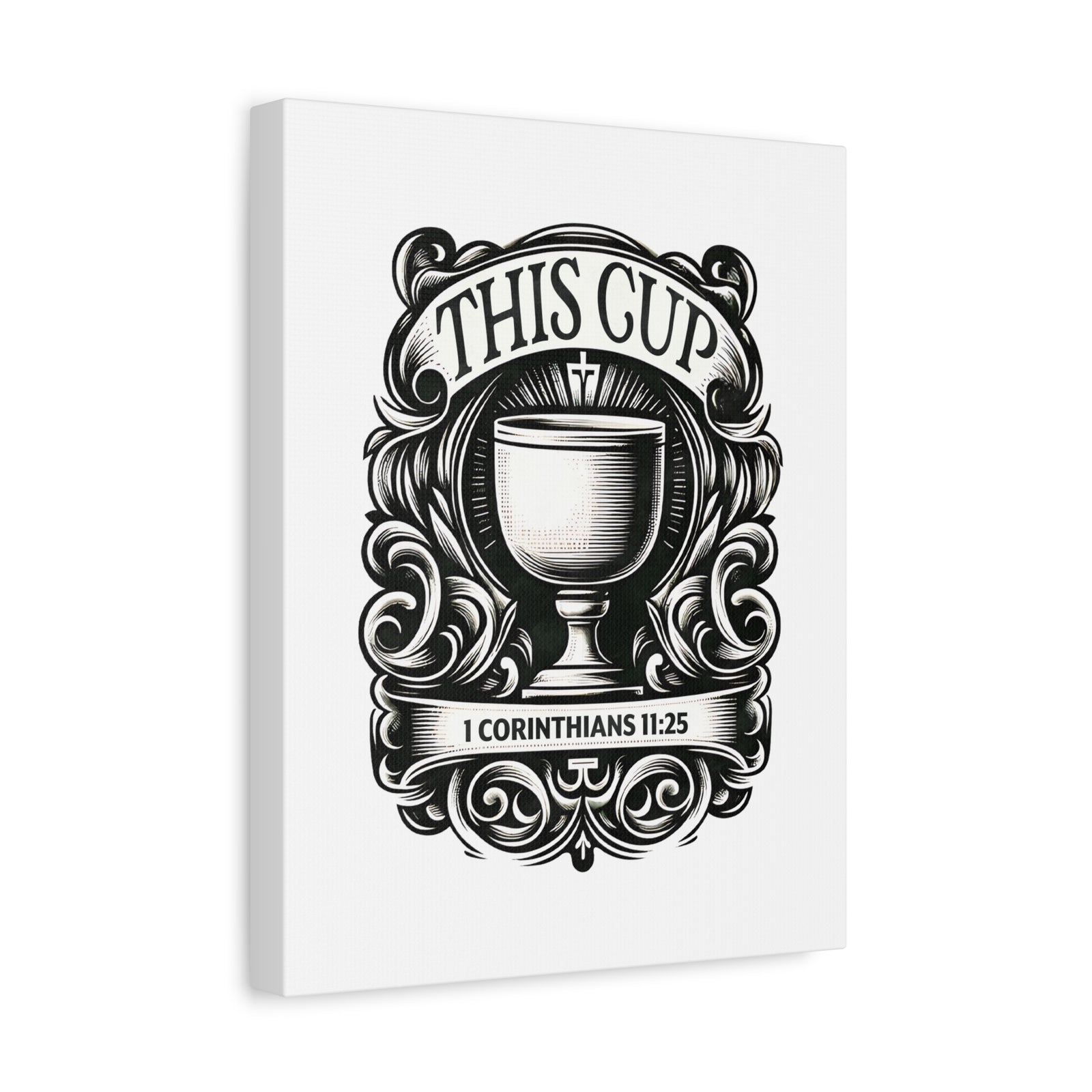 Scripture Walls 1 Corinthians 11:25 This Cup Bible Verse Canvas Christian Wall Art Ready to Hang Unframed-Express Your Love Gifts