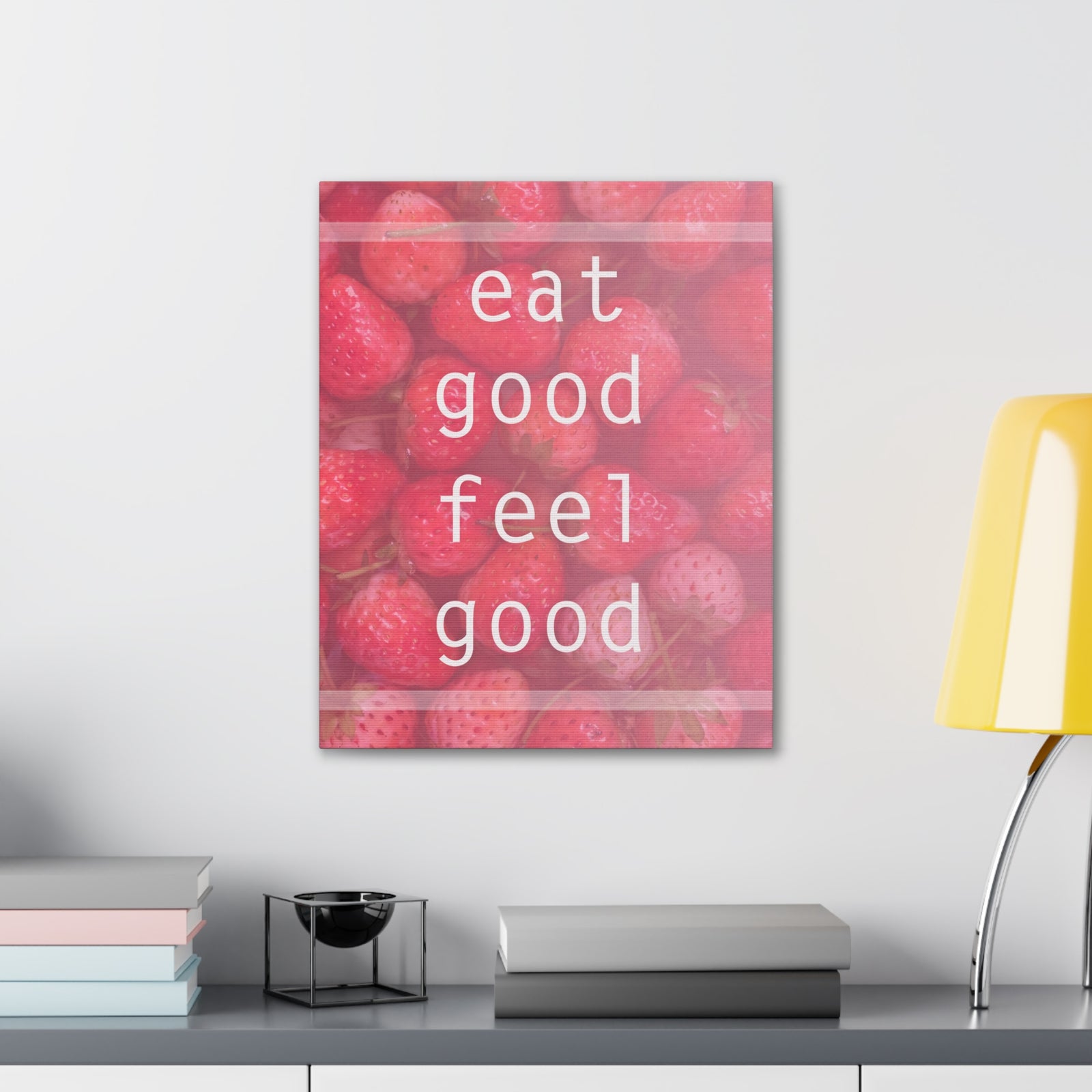 Inspirational Quote Canvas Eat Good Feel Good Motivational Print Ready to Hang Artwork-Express Your Love Gifts