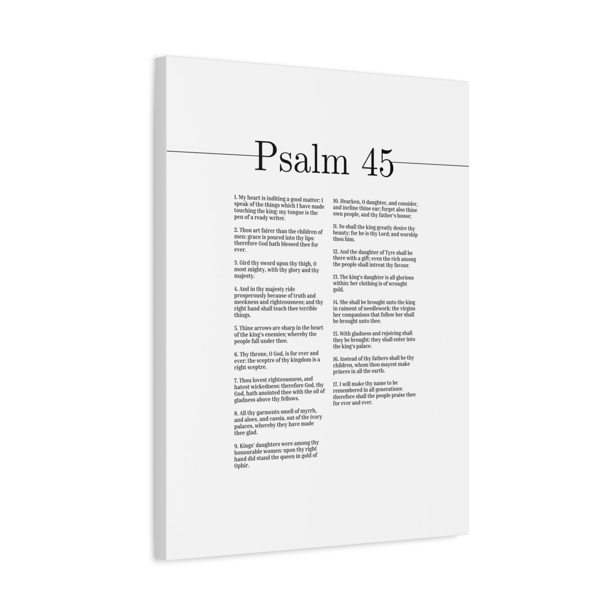 Scripture Canvas The People Praise Thee Forever And Ever Psalm 45 Christian Wall Art Bible Verse Print Ready to Hang-Express Your Love Gifts