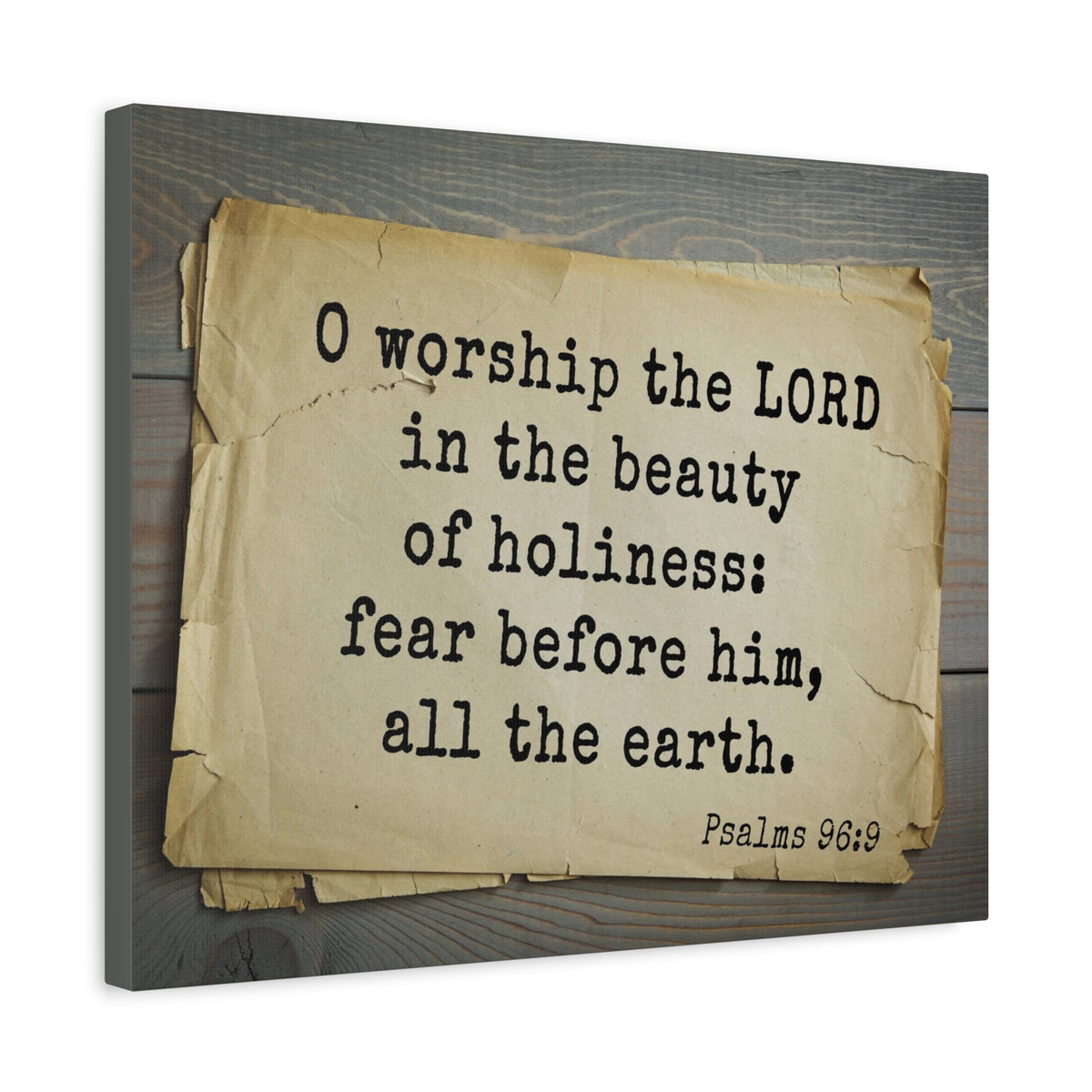 Scripture Walls Worship The Lord Psalms 96:9 Bible Verse Canvas Christian Wall Art Bible Verse Print Ready To Hang-Express Your Love Gifts