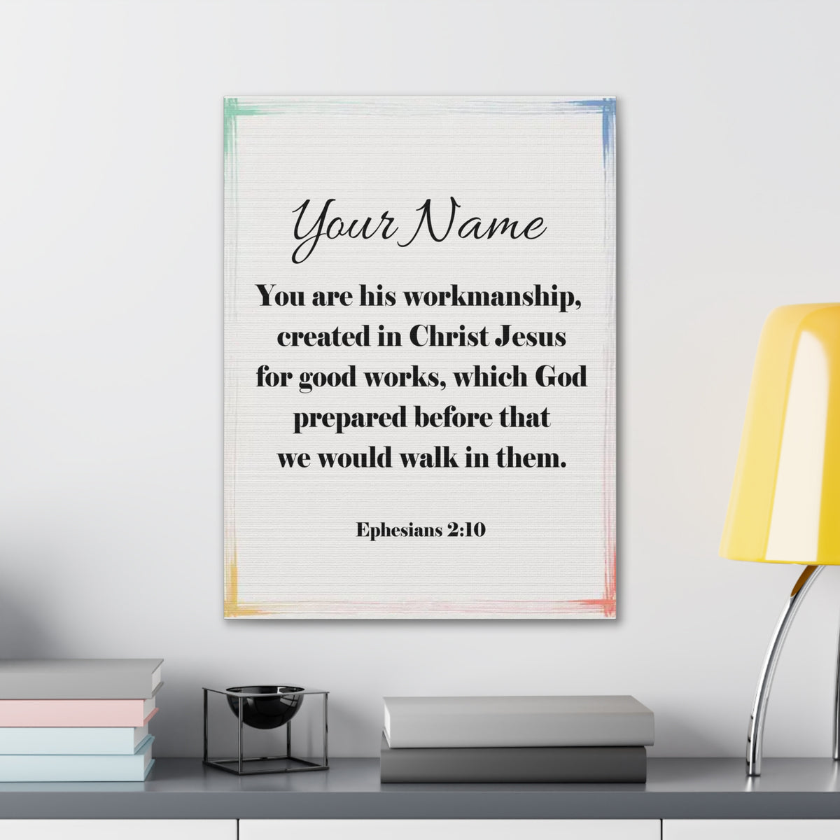 Scripture Walls Personalized Ephesians 2:10 Bible Chapter Canvas Christian Wall Art Ready to Hang-Express Your Love Gifts