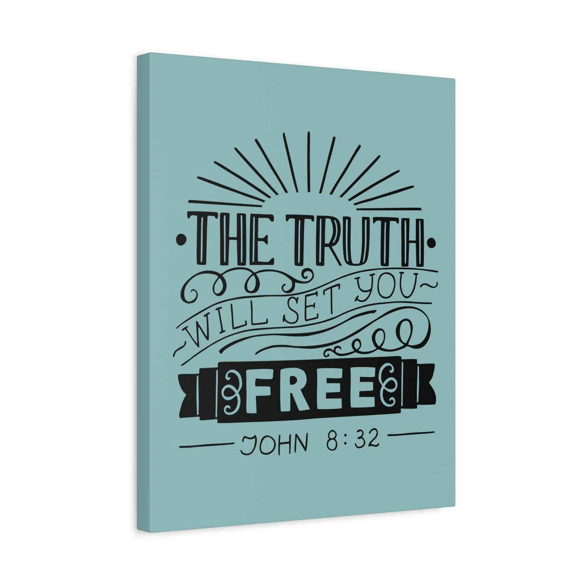 Scripture Walls The Truth Will Set You Free John 8:32 Christian Wall Art Bible Verse Print Ready To Hang-Express Your Love Gifts