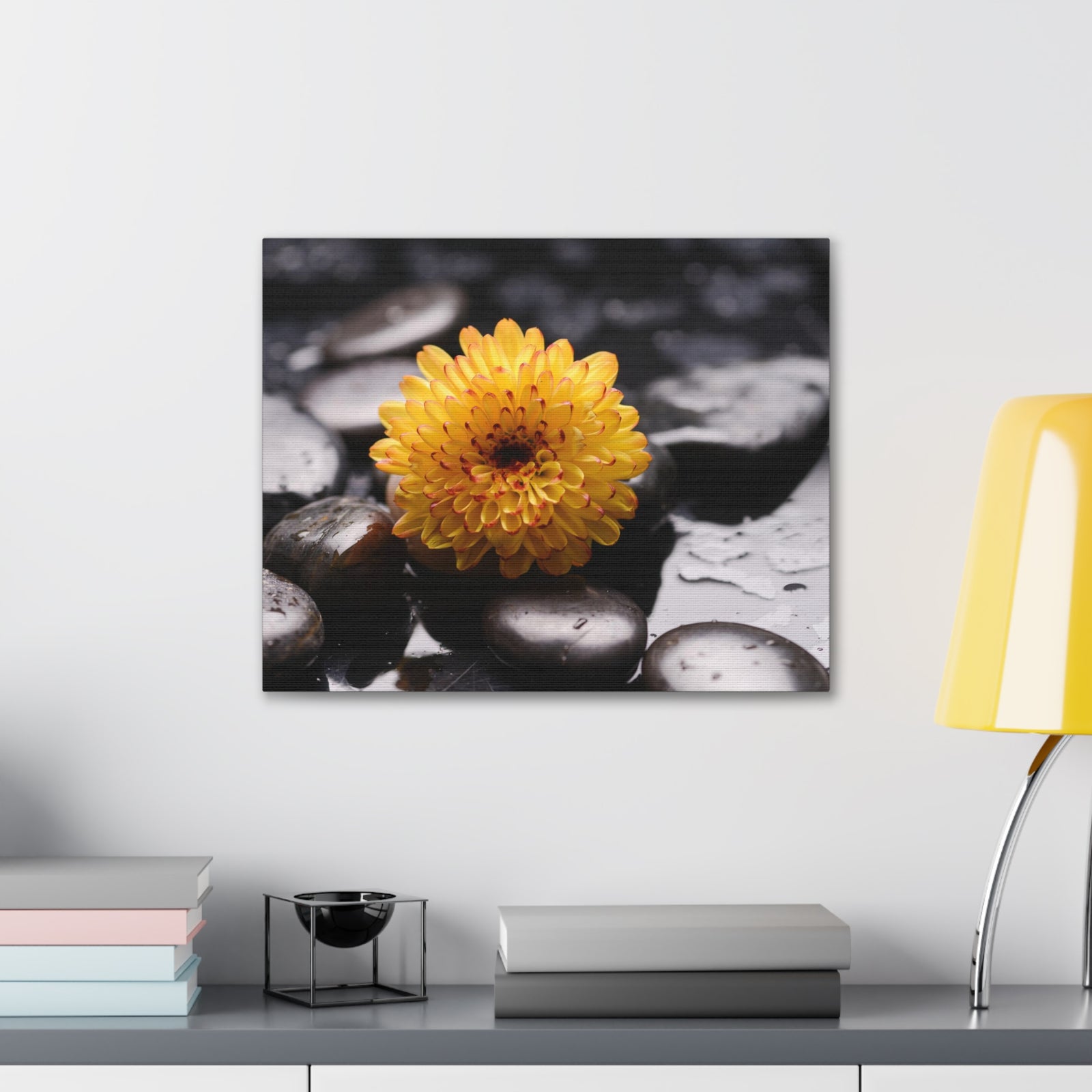 Macro of Yellow Flower Forest Floral Nature Photography Canvas Wall Art for Home Decor Ready-to-Hang-Express Your Love Gifts