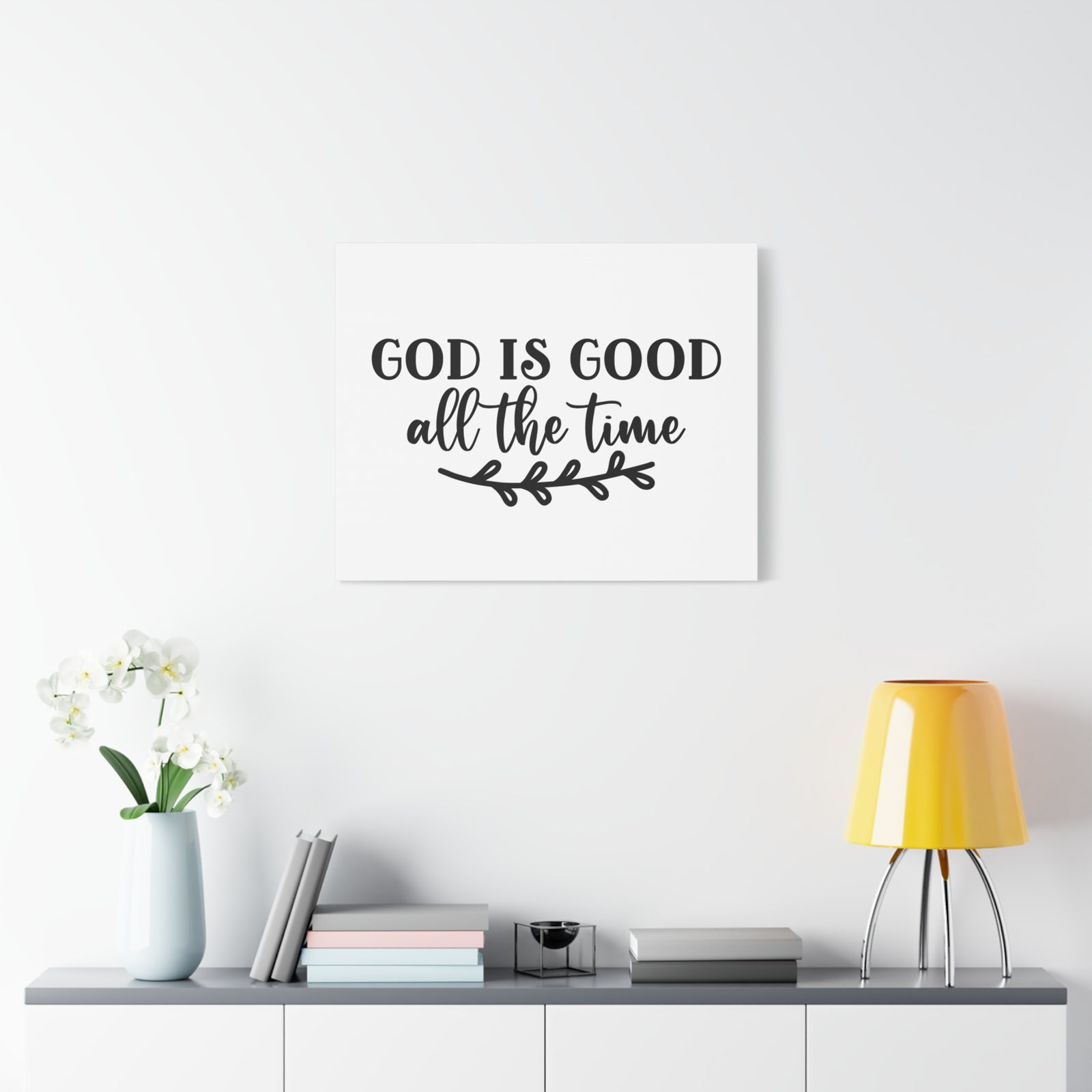 Scripture Canvas God Is Good All The Time Psalm 100:5 Branch Christian Wall Art Bible Verse Print Ready to Hang-Express Your Love Gifts