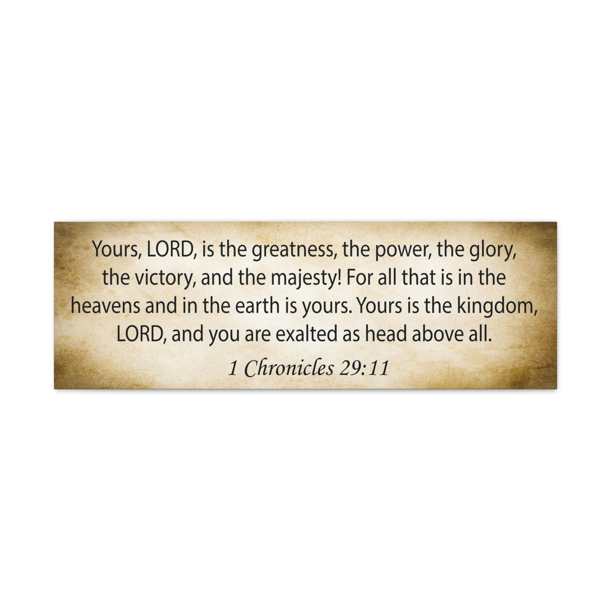 Scripture Walls 1 Chronicles 29:11 White Gold Bible Verse Canvas Christian Wall Art Ready to Hang Unframed-Express Your Love Gifts