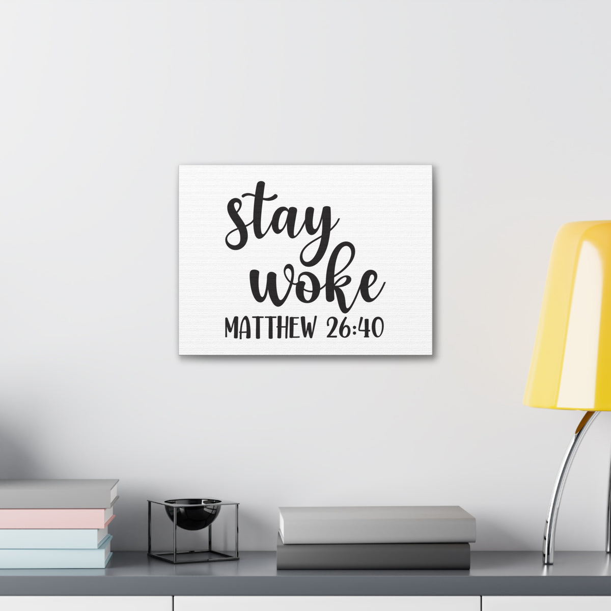 Scripture Walls Stay Woke Matthew 26:40 Bible Verse Canvas Christian Wall Art Ready To Hang-Express Your Love Gifts