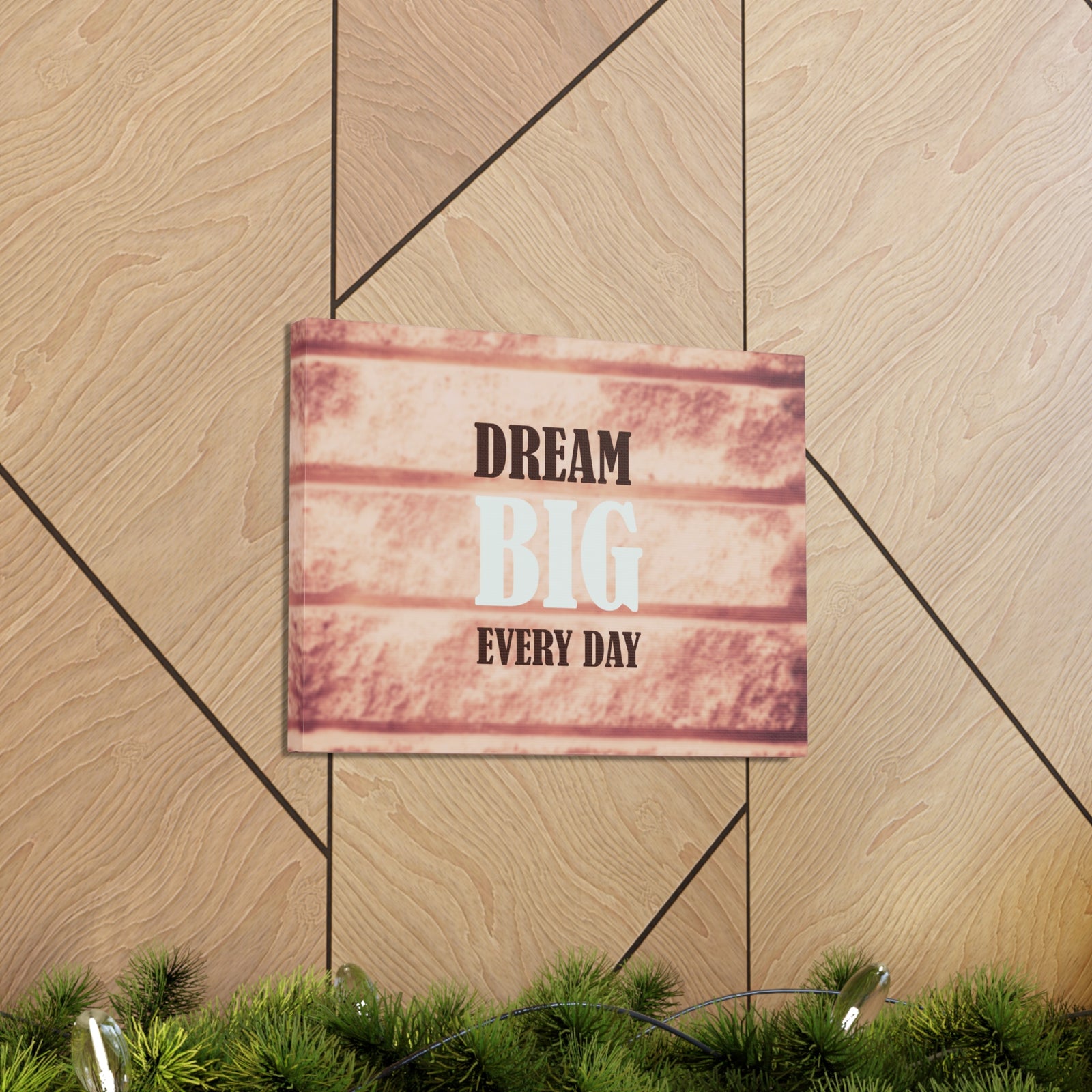 Inspirational Quote Canvas Dream Big Everyday Motivational Print Ready to Hang Artwork-Express Your Love Gifts
