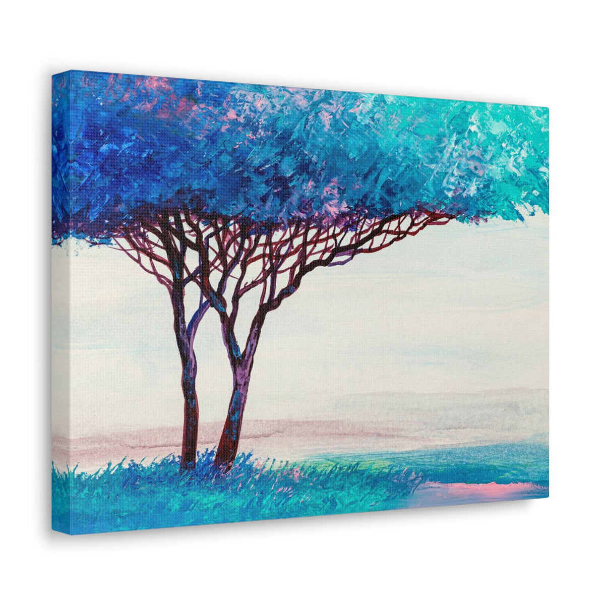 Oil Painting Landscape Abstract Tree Hand Painted Contemporary Art Canvas Wall Art for Home Decor Ready-to-Hang-Express Your Love Gifts