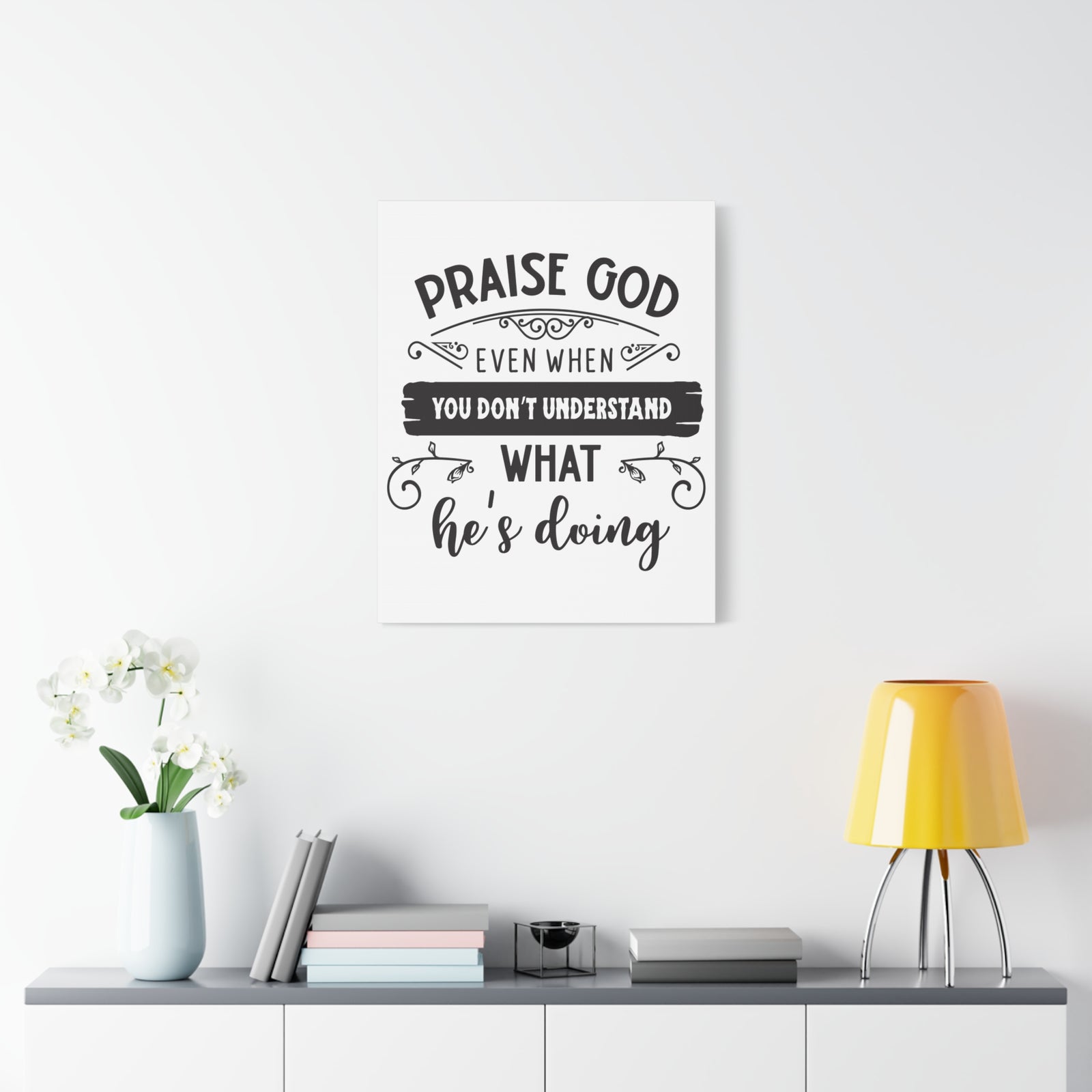 Scripture Canvas Praise God Even Psalm 103:1 Christian Wall Art Print Ready to Hang-Express Your Love Gifts