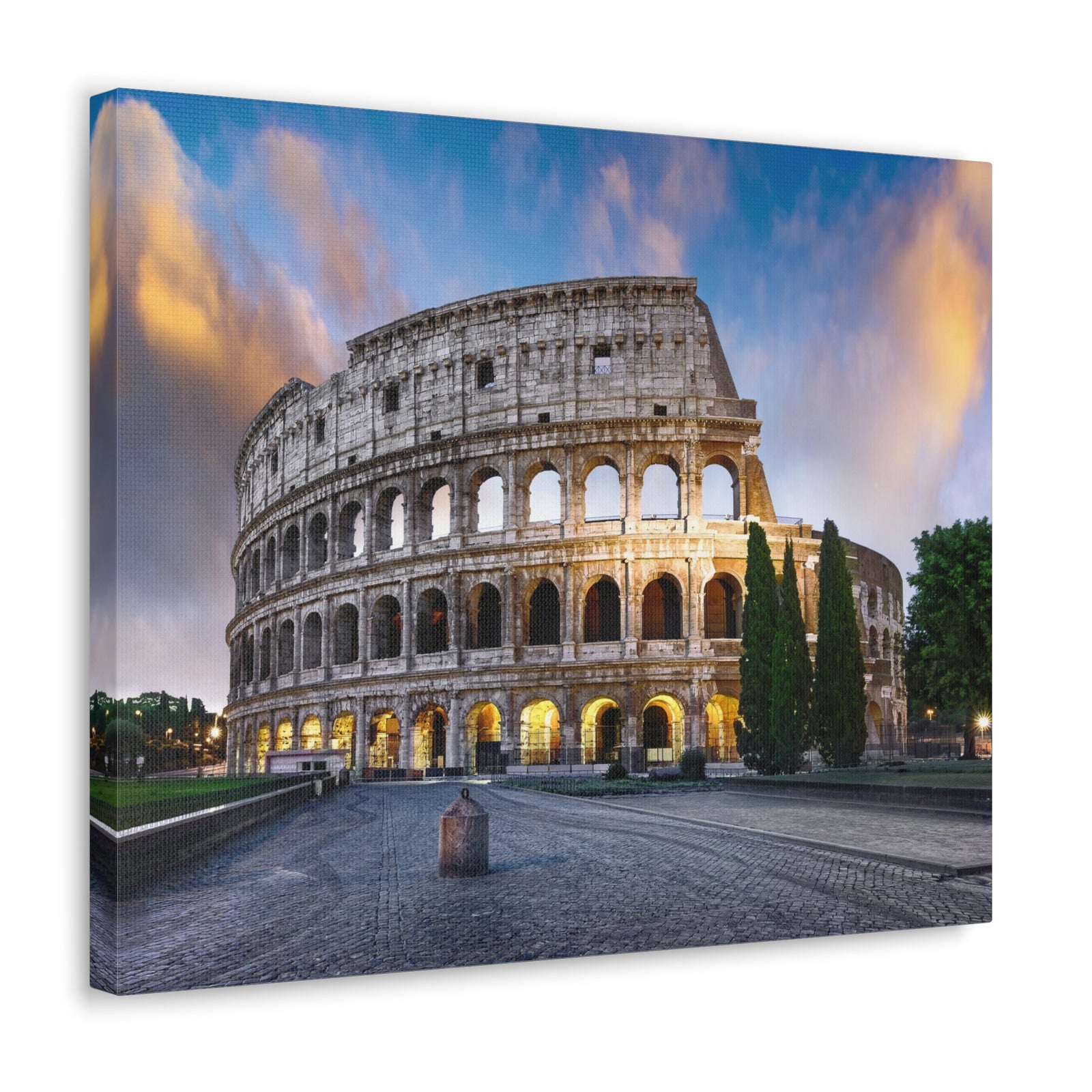 Colosseum in Italy Nature Wilderness Photography Canvas Wall Art for Home Decor Ready-to-Hang-Express Your Love Gifts