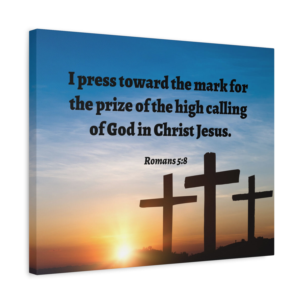 Scripture Walls High Calling Of God Romans 5:8 Bible Verse Canvas Christian Wall Art Ready to Hang-Express Your Love Gifts