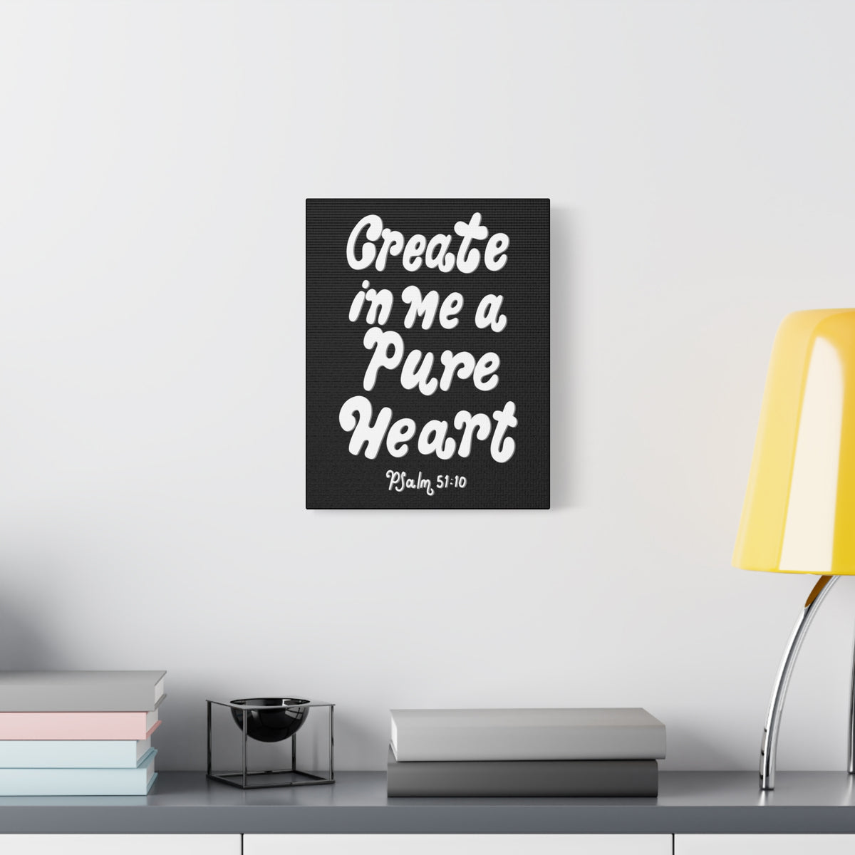 Scripture Walls Create In Me Psalm 51:10 Bible Verse Canvas Christian Wall Art Ready to Hang-Express Your Love Gifts