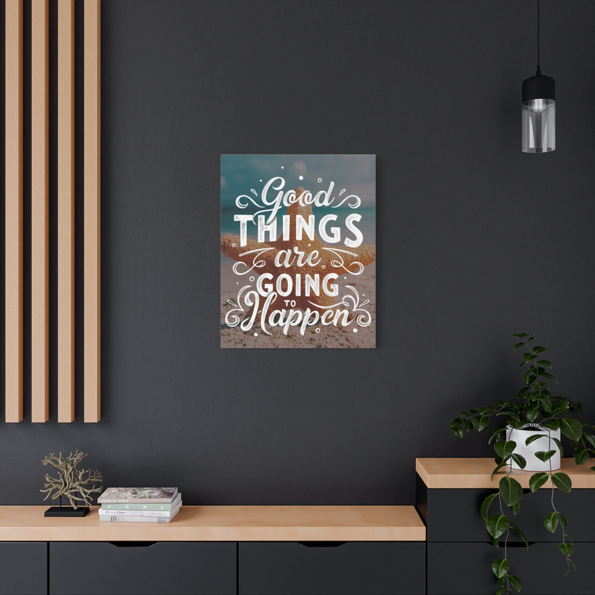 Inspirational Quote Canvas Good Things Wall Art Motivational Motto Inspiring Prints Artwork Decor Ready to Hang-Express Your Love Gifts