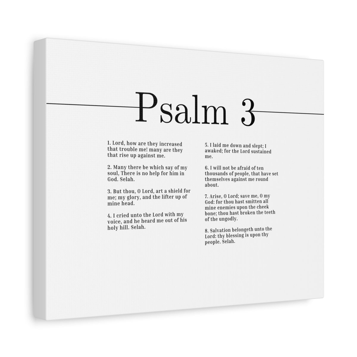Scripture Canvas Arise, O Lord Psalm 3 Christian Wall Art Bible Verse Print Ready to Hang-Express Your Love Gifts