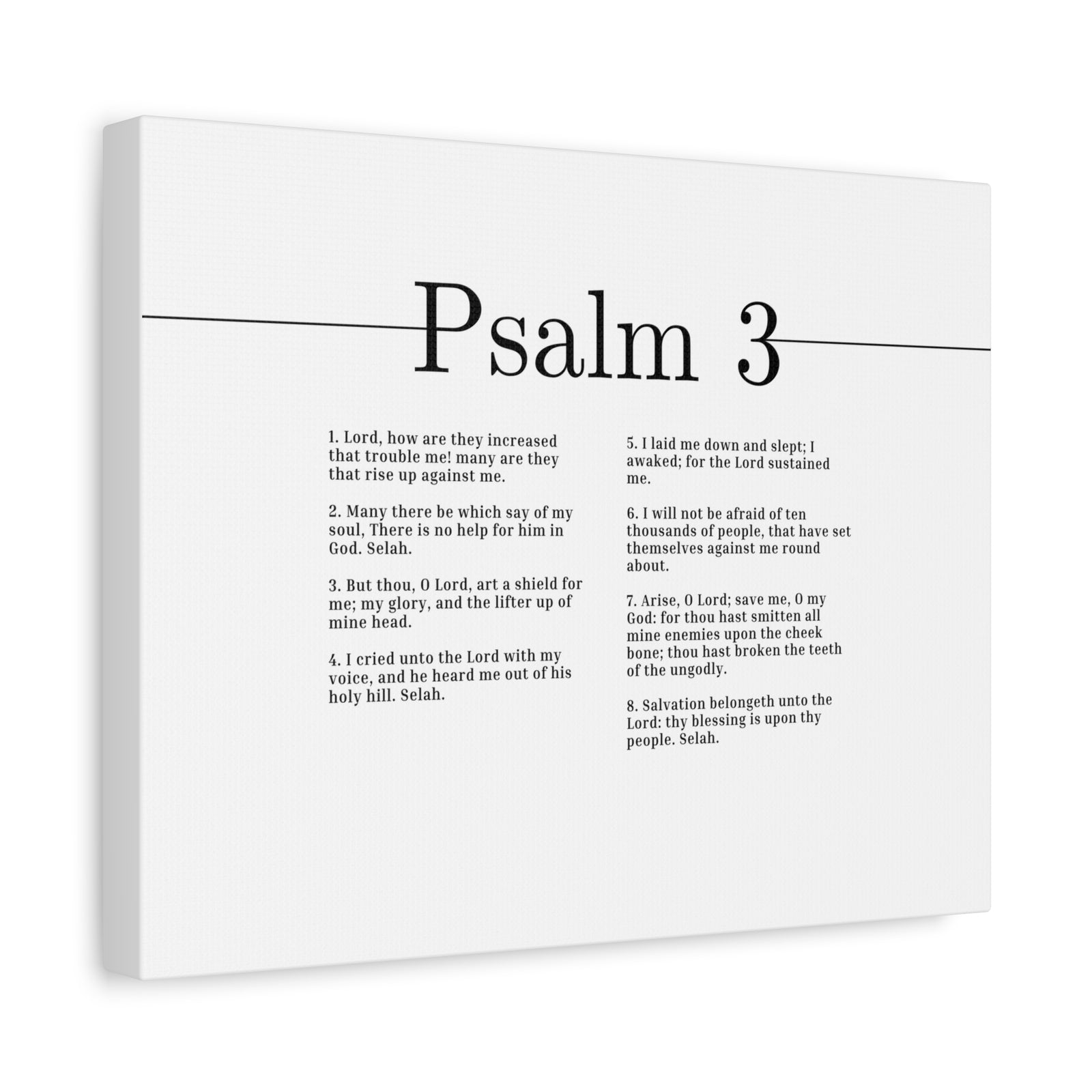 Scripture Canvas Arise, O Lord Psalm 3 Christian Wall Art Bible Verse Print Ready to Hang-Express Your Love Gifts