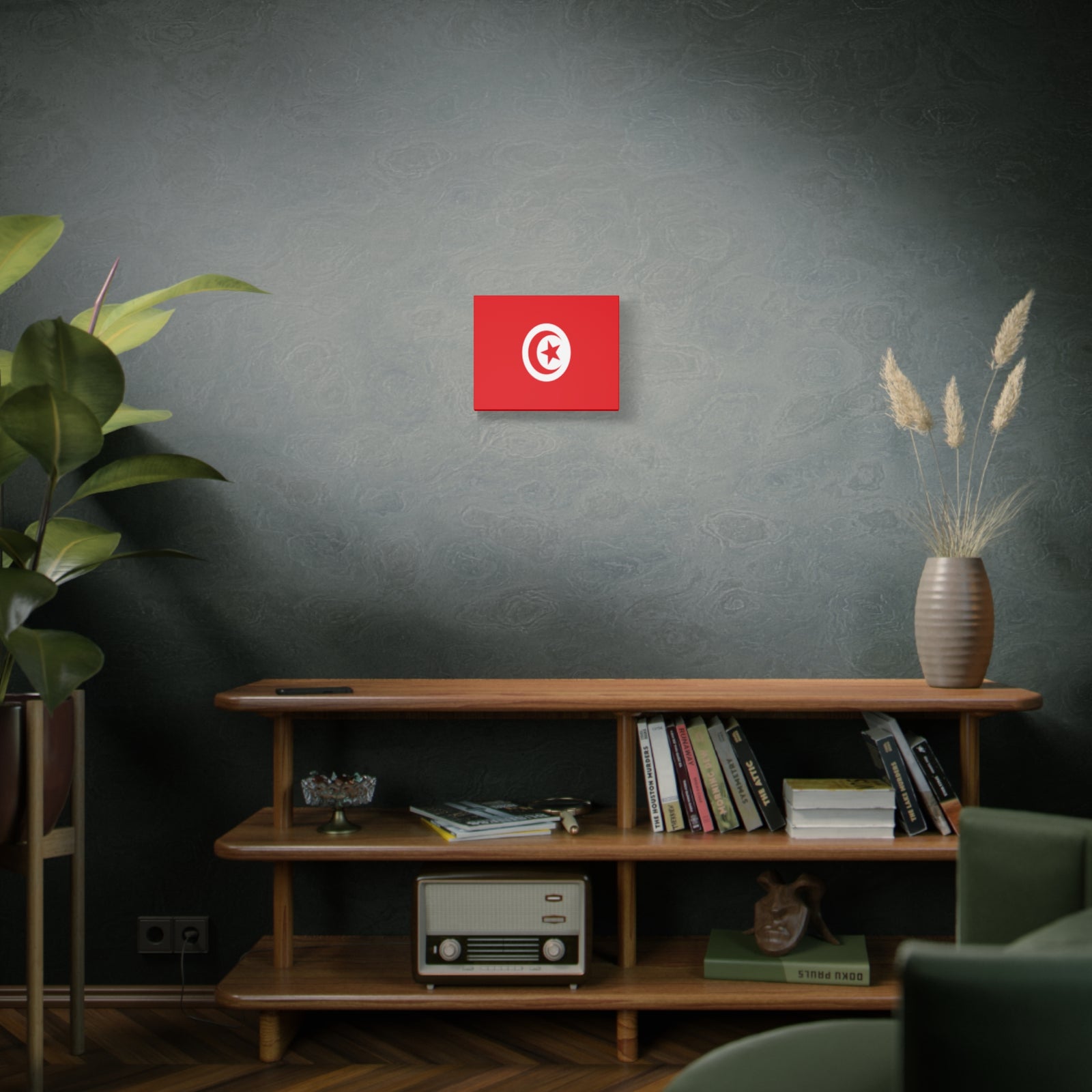Tunisia Country Flag Canvas Vibrant Wall Art Unframed Home Decor-Express Your Love Gifts