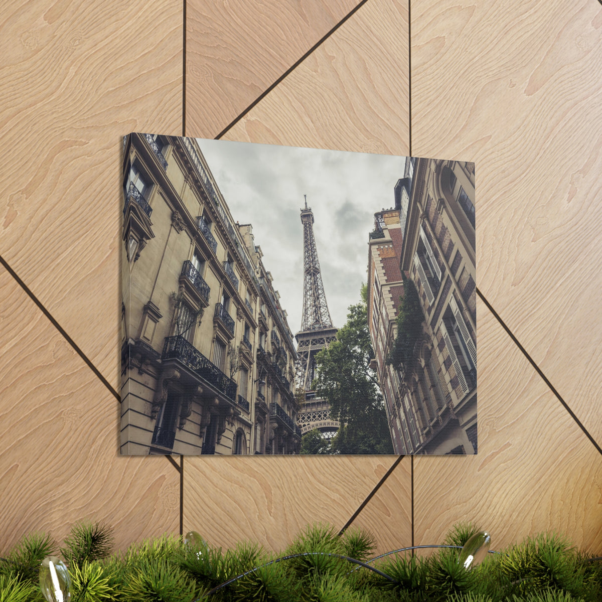 Paris Eiffel Tower Street View France Canvas Artwork High-Quality Breathtaking French City for Home Decor Ready to Hang-Express Your Love Gifts