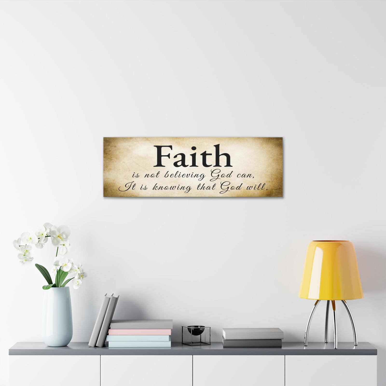 Scripture Walls Faith Gold Hebrews 11 Bible Verse Canvas Christian Wall Art Ready to Hang Unframed-Express Your Love Gifts
