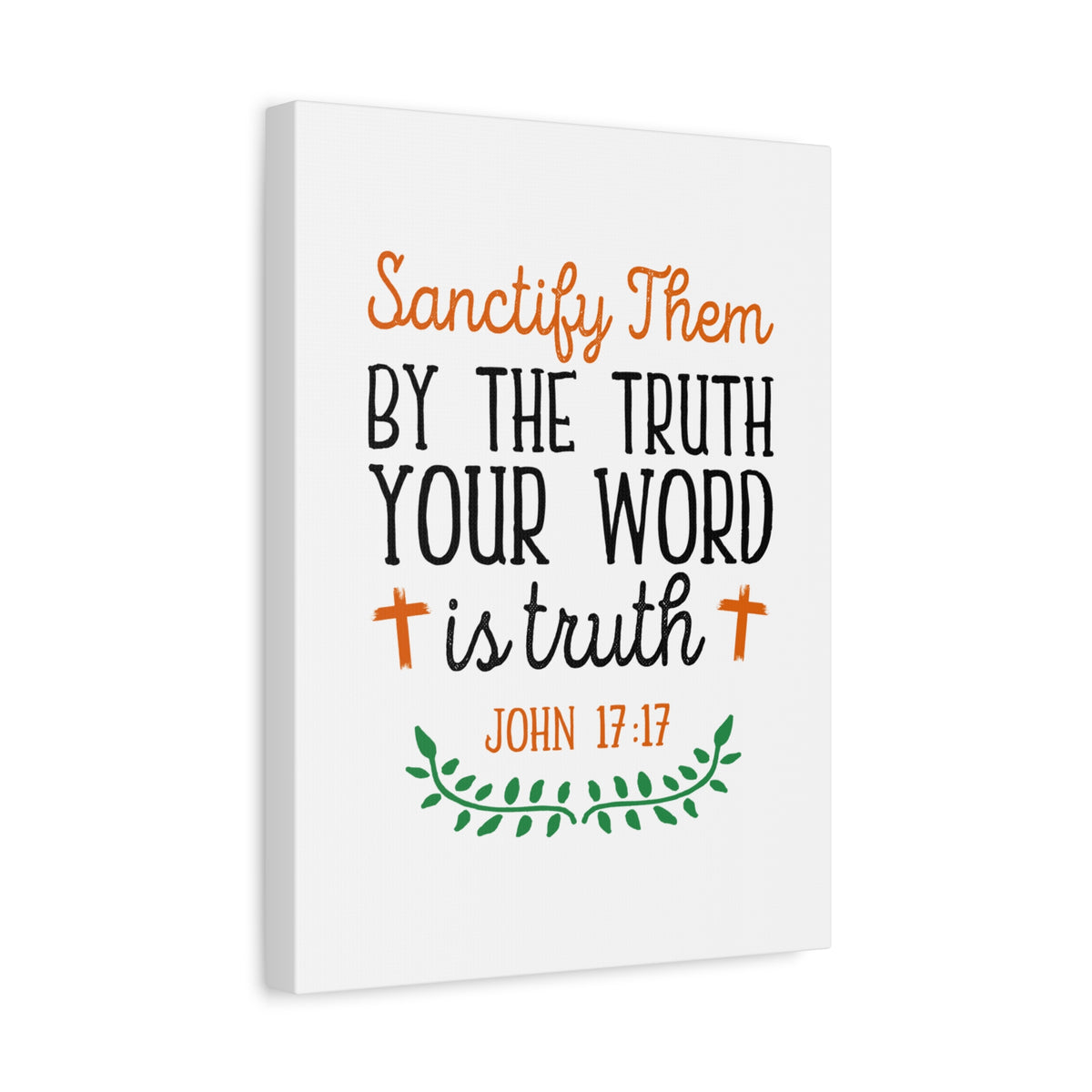 Scripture Canvas Your Word Is The Truth John 17:17 Christian Wall Art Bible Verse Print Ready to Hang-Express Your Love Gifts